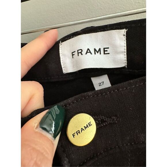 FRAME DENIM "LE HIGH SKINNY" Stretch Jeans In "FILM NOIR" Size 27 - Picture 5 of 11